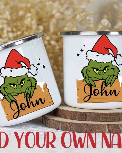 Christmas mug Peeking Grinch