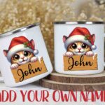 Christmas mug Peeking Kitten
