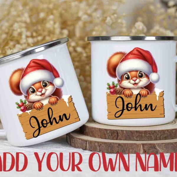 Christmas mug Peeking Squirrel