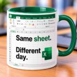 Same sheet different day coffee mug