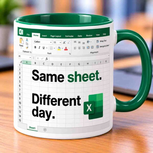 Same sheet different day coffee mug