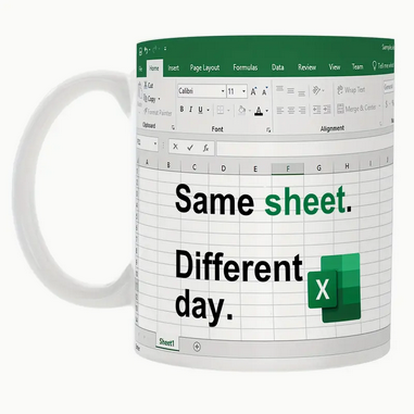 Same sheet different day coffee mug