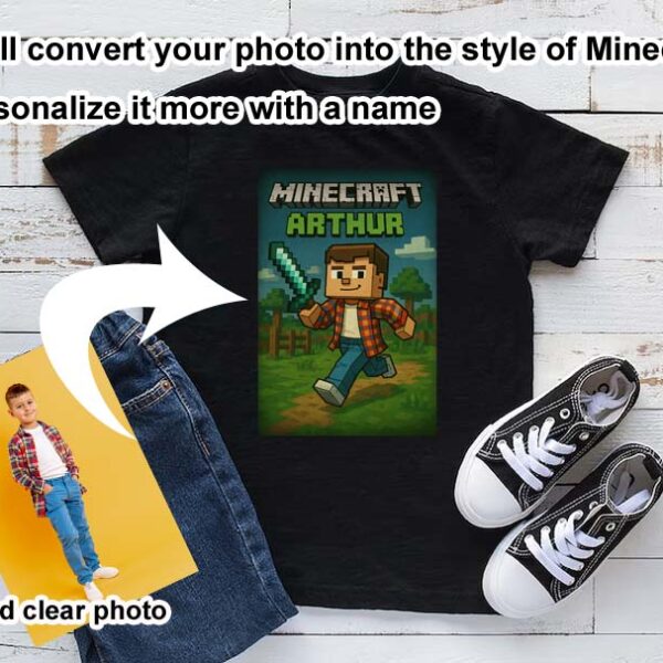Minecraft personalised T-shirt 1
