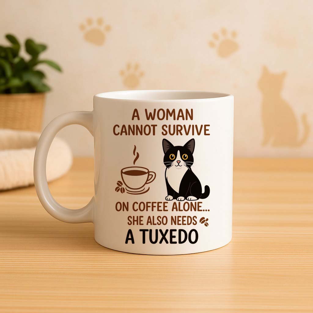 Tuxedo Coffee Mug – Coffee Alone Isn't Enough