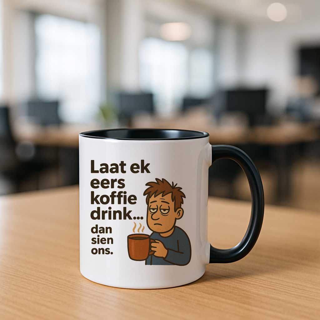 Laat ek eers koffie drink… dan sien ons