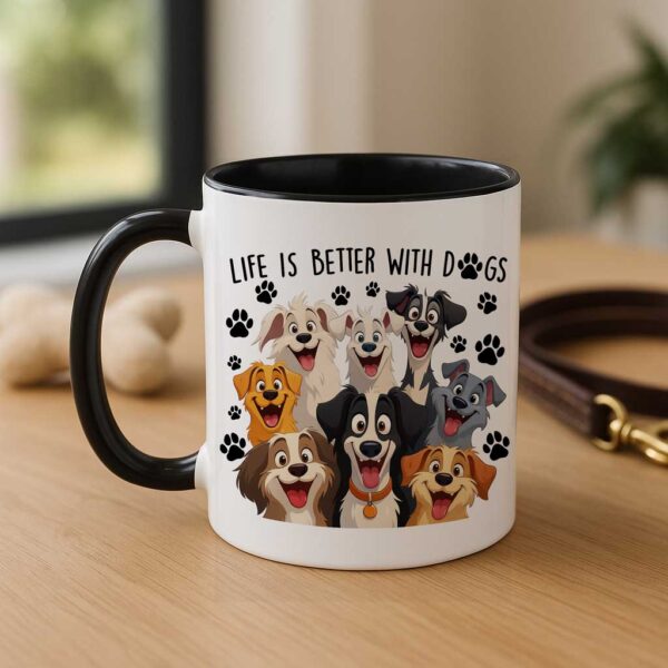 Life Is Better With Dogs Happy Pack Coffee Mug