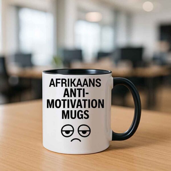 Anti-Motivation Mugs Afrikaans
