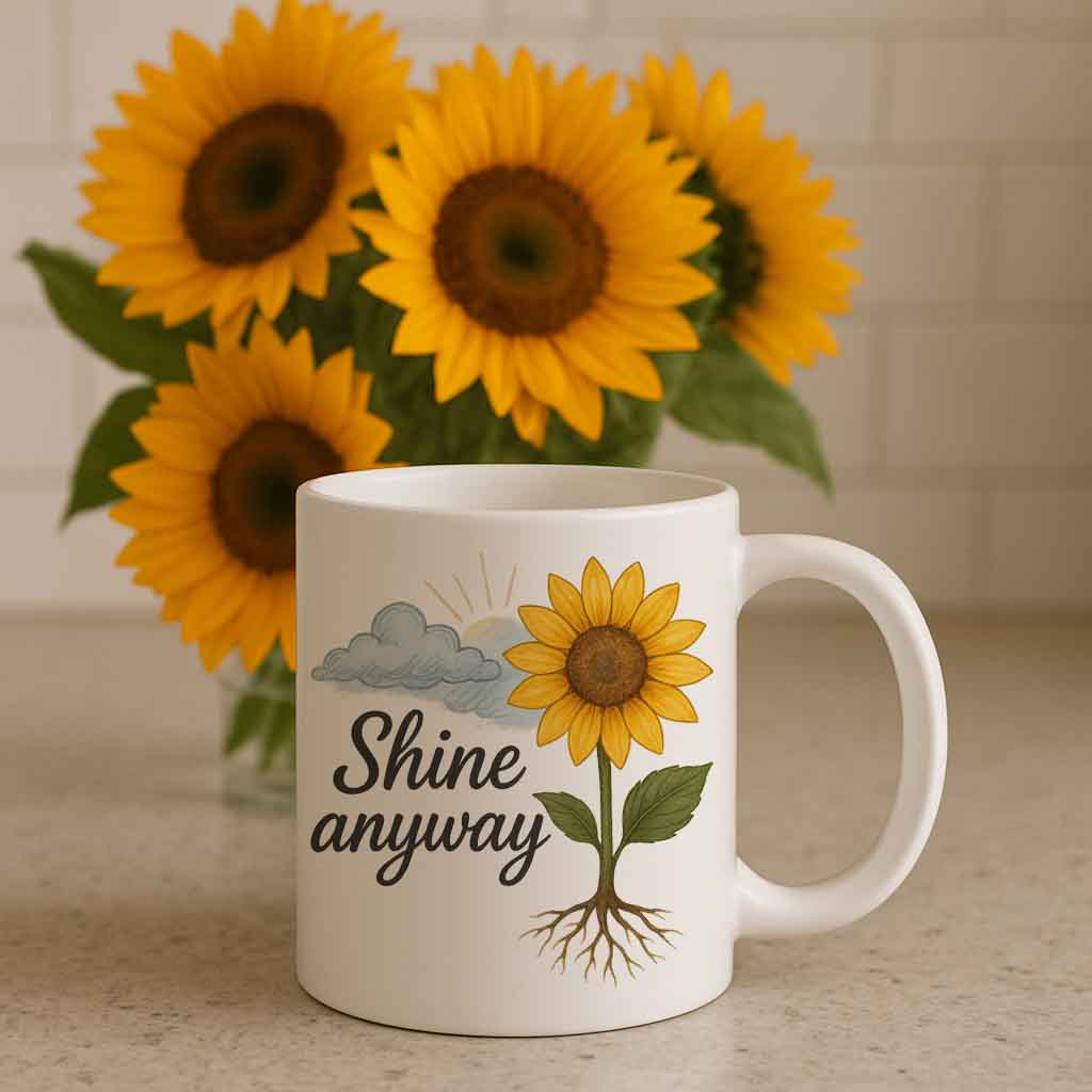 Sunflower Mug Shine Anyway