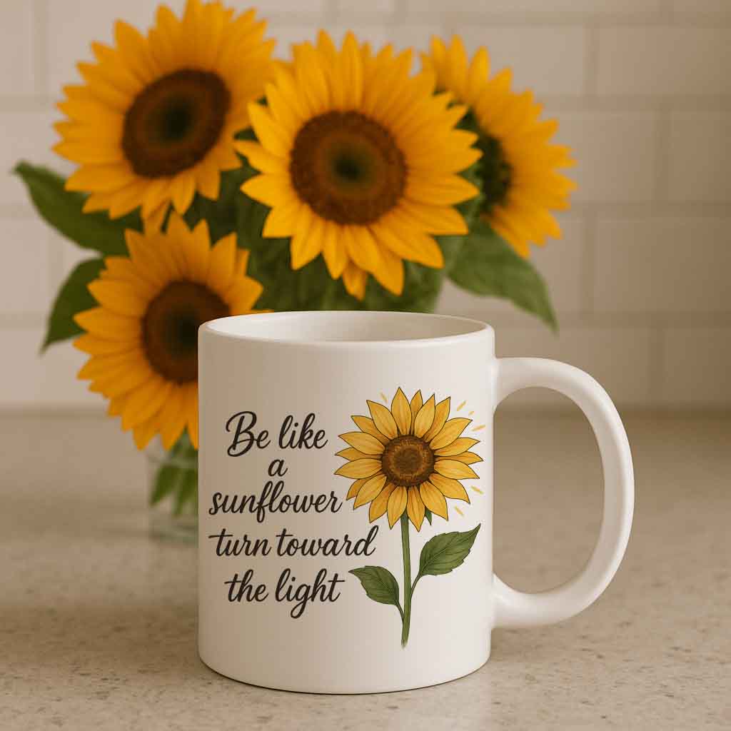 Sunflower mug-Turn Toward the Light