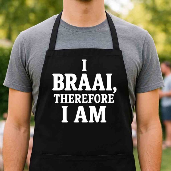 Braai Apron – I Braai, Therefore I Am