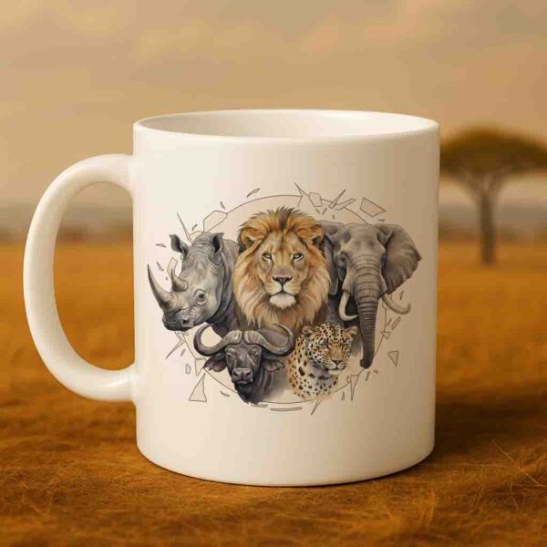 Big Five Wildlife design Mug