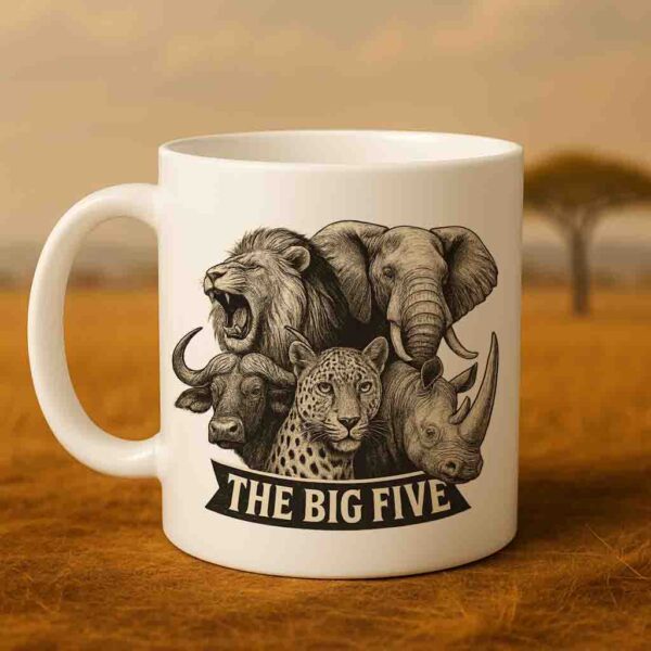 The Big Five Roaring Lion Wildlife Mug