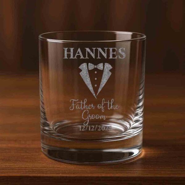 Personalised Wedding Whiskey Glass – Father of the Bride