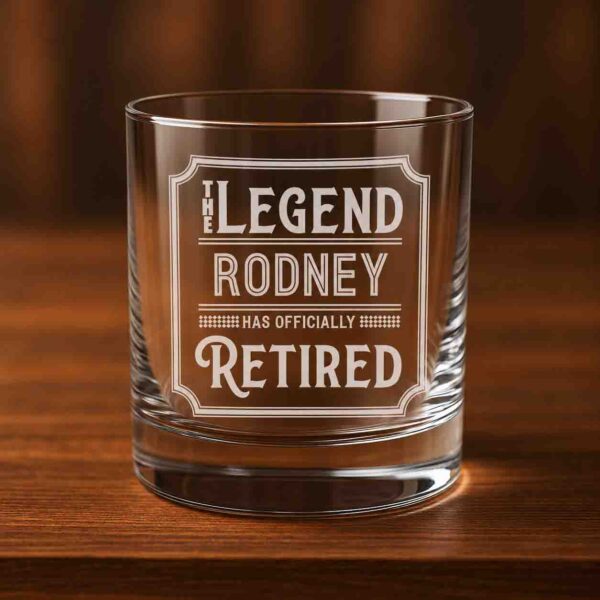 Personalised Legend Has Officially Retired Whisky Glass