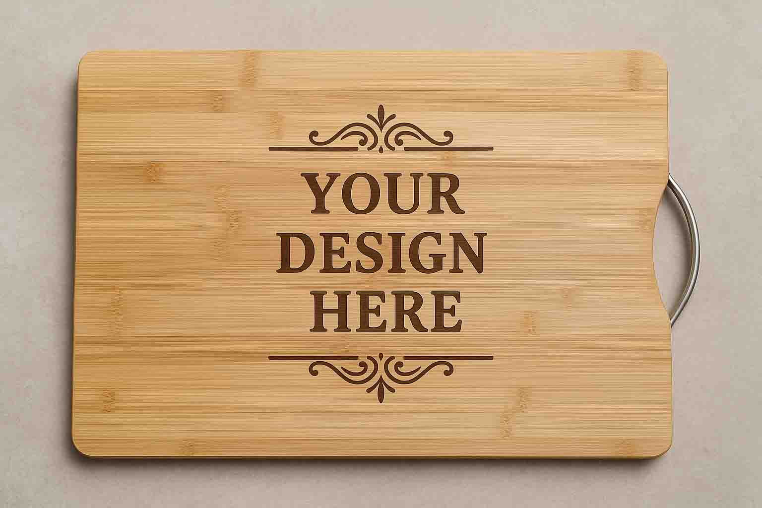Laser Engraved Personalised Bamboo Cutting Board