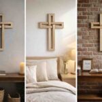 Wooden cross woven handmade