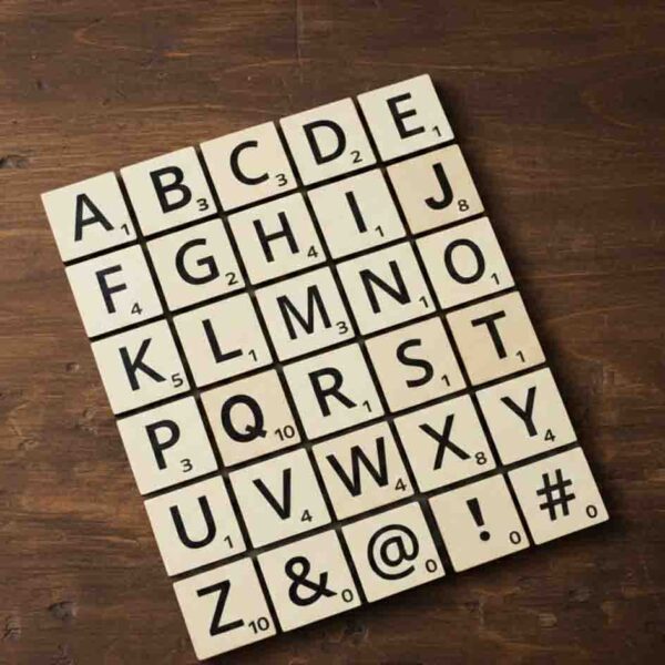 MDF scrabble letters