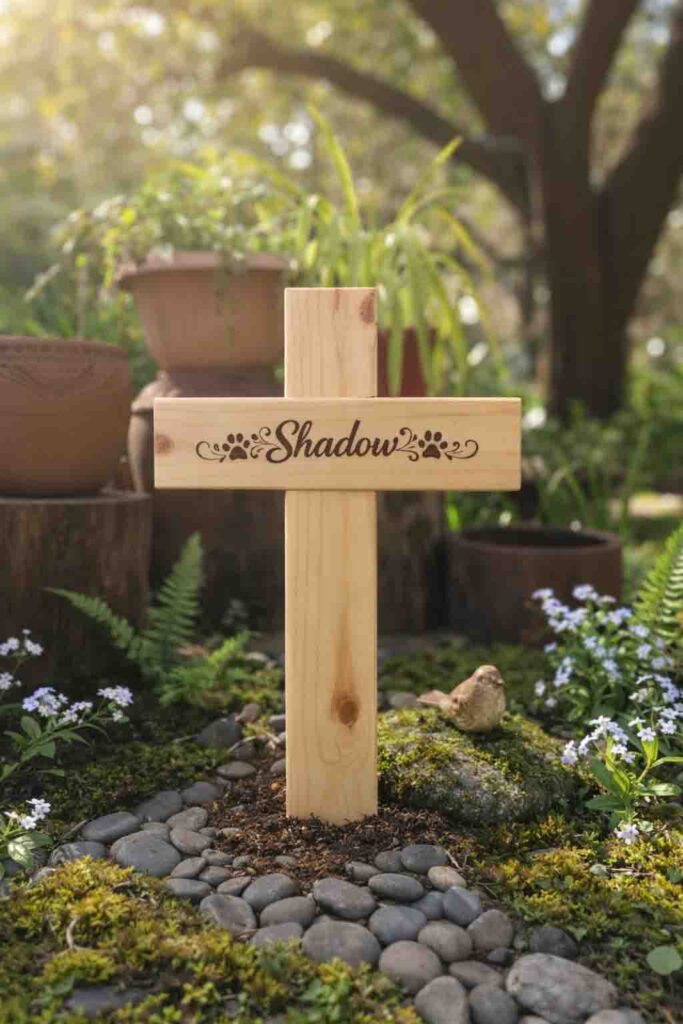 pet memorial wooden cross
