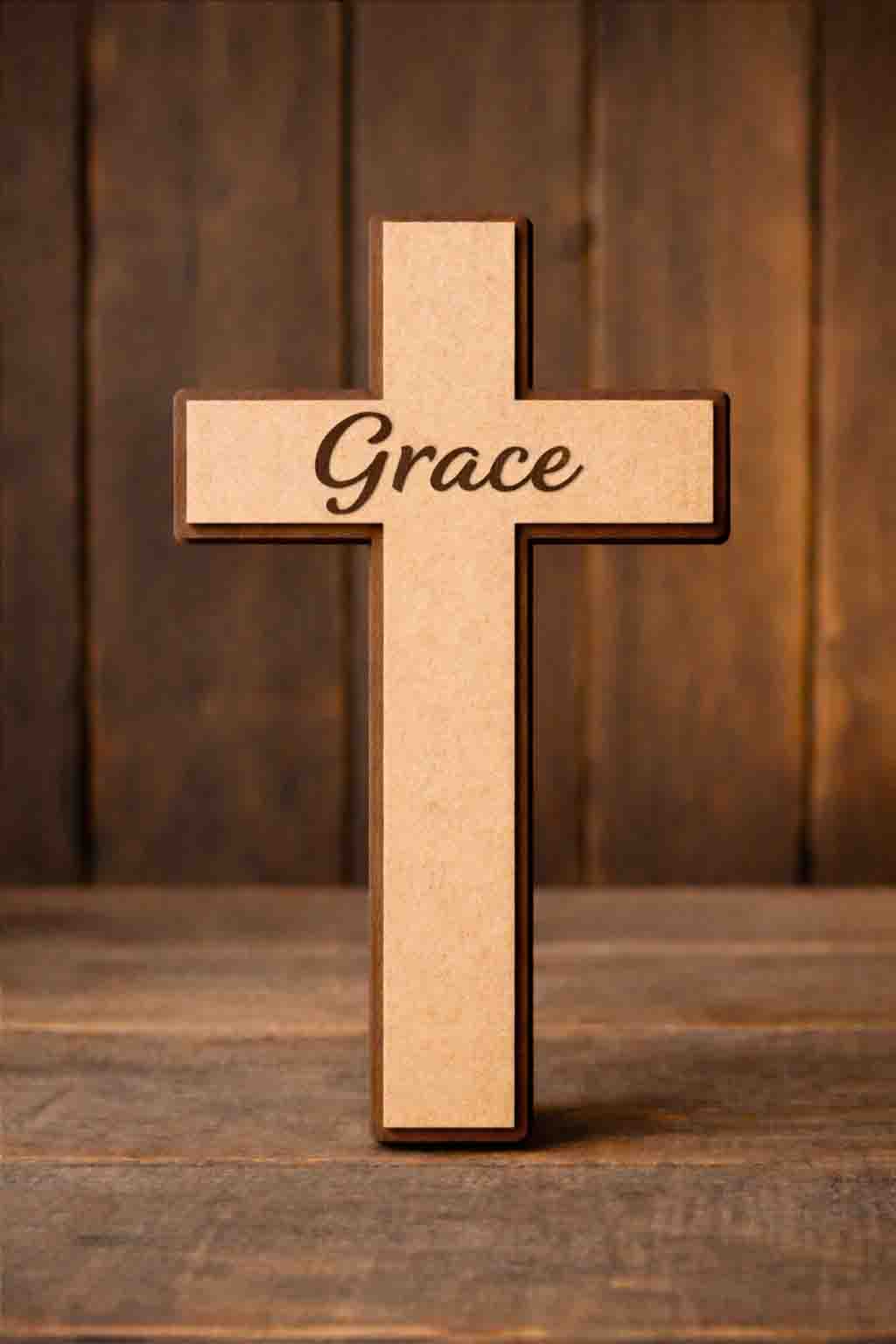 Wooden Cross Grace