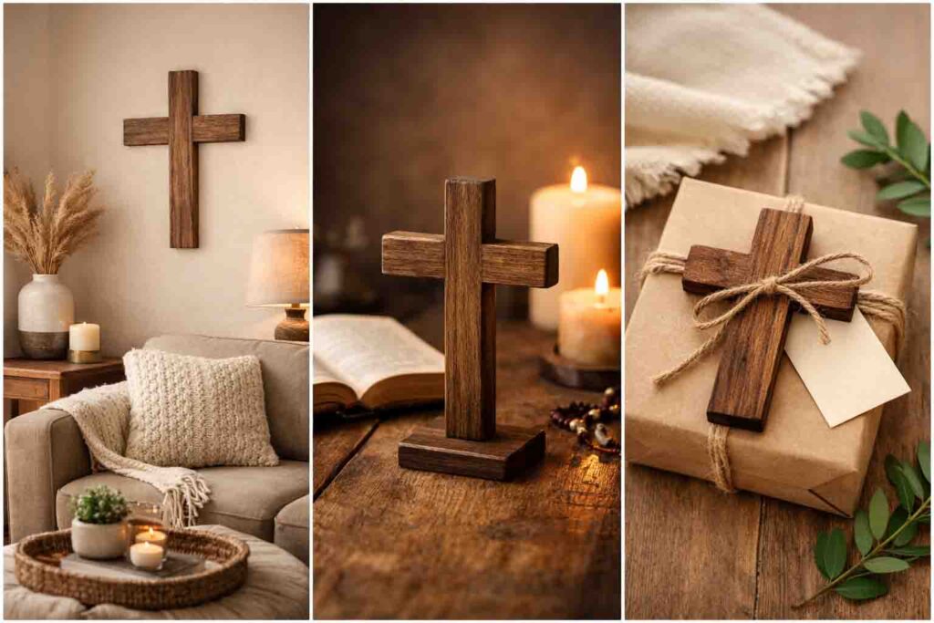 wooden crosses