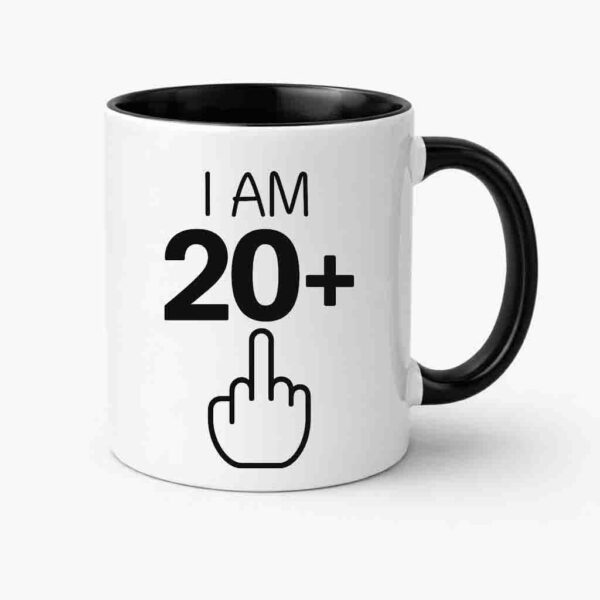 Birthday mug and middle finger