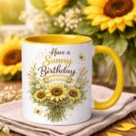 Sunflower Sunny Birthday Mug