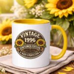 Sunflower Vintage Birthday Mug
