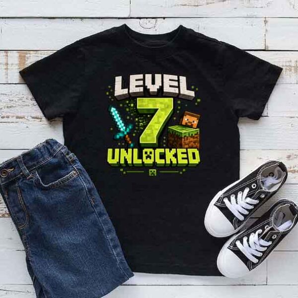 Minecraft Birthday Shirts – Level Unlocked Kids Birthday T-Shirt