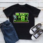 Minecraft Birthday T-Shirt Personalised