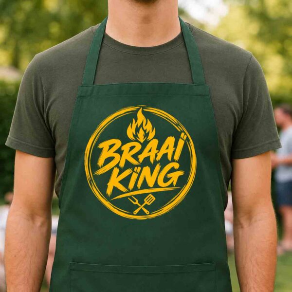 Braai King Rugby Green Braai Apron