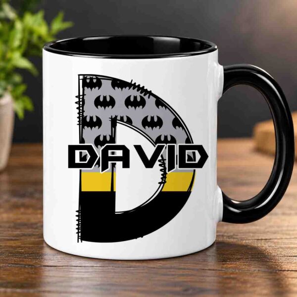 Superhero Initial and name mug Batman