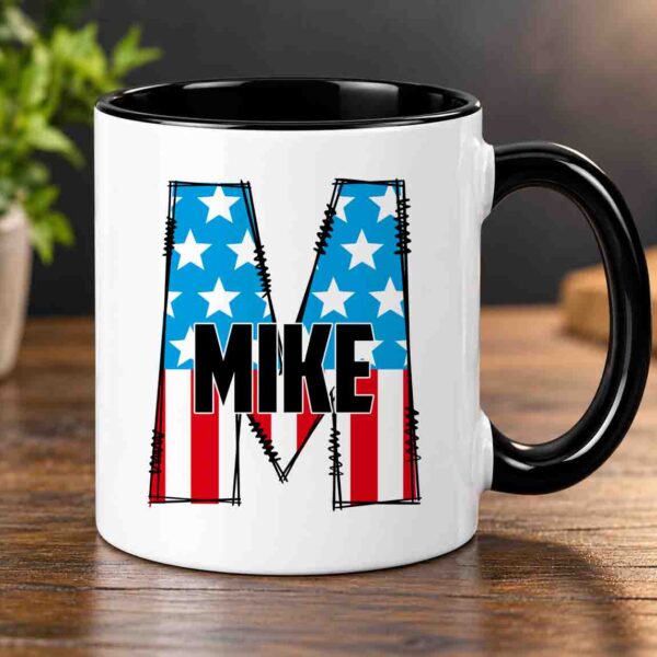 Superhero Initial and name mug Captain America