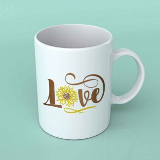 Love sunflower coffee mug