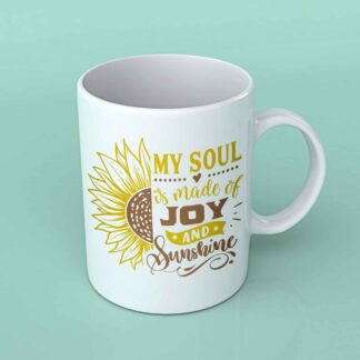 My soul is made of Joy Sunflower coffee mug