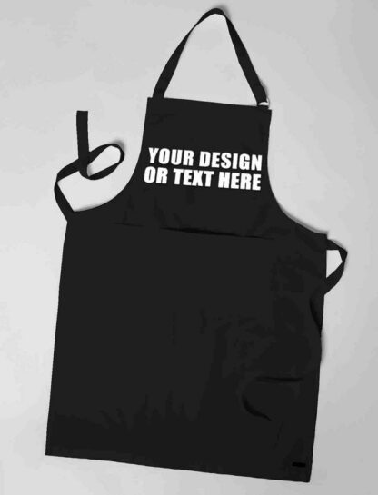 Black apron Personalised